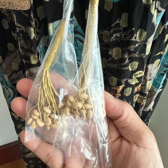 Natural Life The Alice Metallic Blue Floral Maxi Dress Size XS - Picture 9 of 10